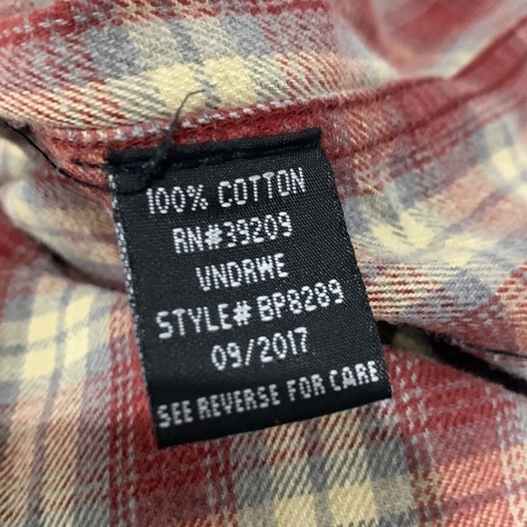 Burnside Mens Plaid Long Sleeve Button Down Shirt - Picture 6 of 9